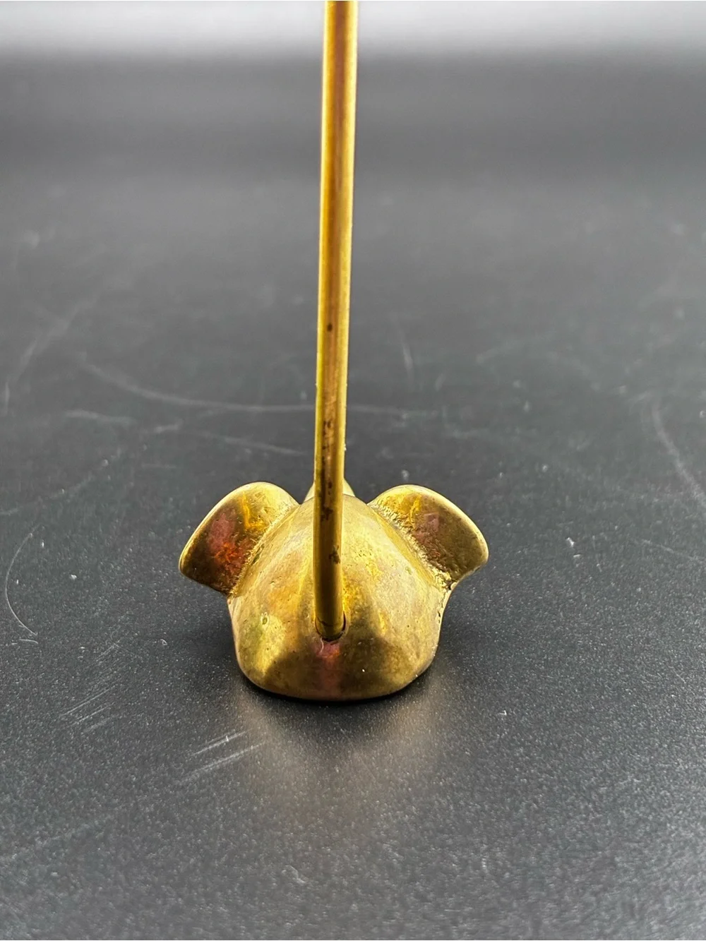Source Unknown Solid Brass Mouse Memo/Note Holder